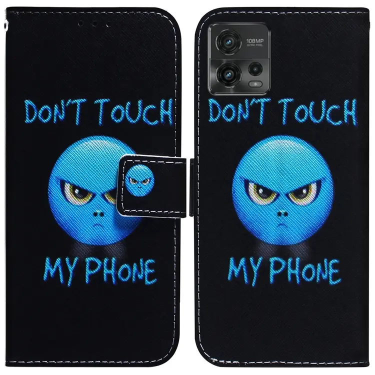 For Motorola Moto G72 Coloured Drawing Flip Leather Phone Case(Anger)