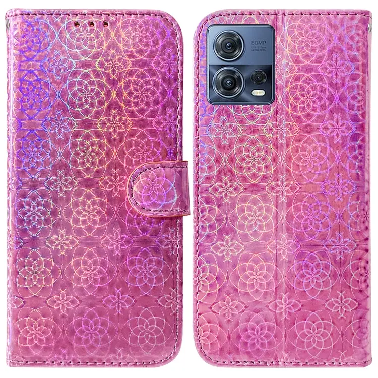 For Motorola Moto S30 Pro 5G / Edge 30 Fusion Colorful Magnetic Buckle Leather Phone Case(Pink)