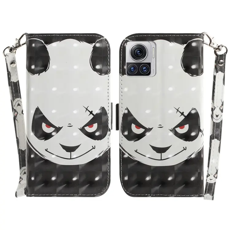 For Motorola Moto X30 Pro 5G / Edge 30 Ultra 5G 3D Colored Horizontal Flip Leather Phone Case(Angry Bear)