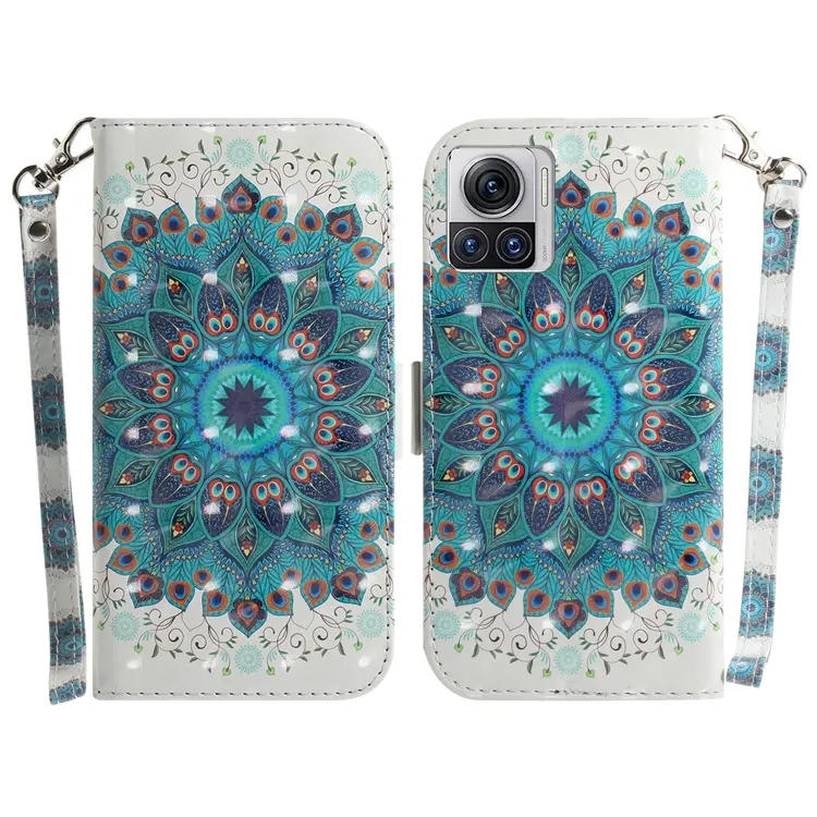 For Motorola Moto X30 Pro 5G / Edge 30 Ultra 5G 3D Colored Horizontal Flip Leather Phone Case(Peacock Wreath)