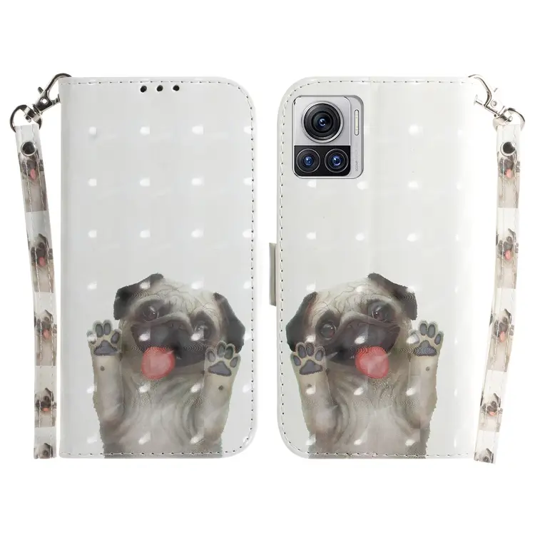 For Motorola Moto X30 Pro 5G / Edge 30 Ultra 5G 3D Colored Horizontal Flip Leather Phone Case(Pug)