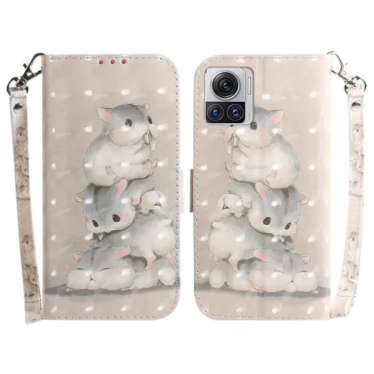For Motorola Moto X30 Pro 5G / Edge 30 Ultra 5G 3D Colored Horizontal Flip Leather Phone Case(Squirrels)