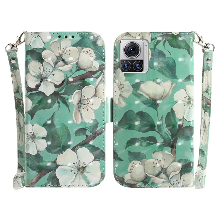 For Motorola Moto X30 Pro 5G / Edge 30 Ultra 5G 3D Colored Horizontal Flip Leather Phone Case(Watercolor Flower)