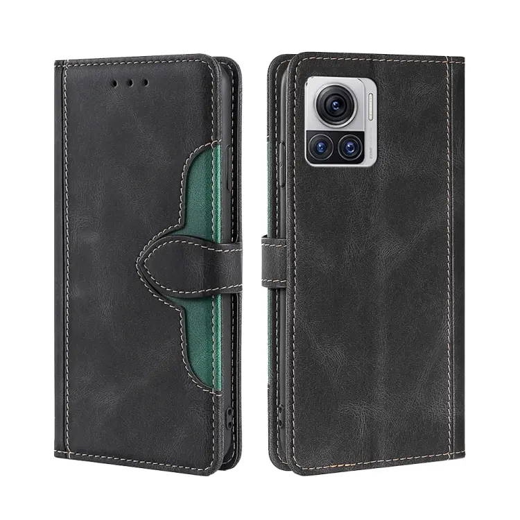 For Motorola Moto X30 Pro 5G / Edge 30 Ultra Skin Feel Magnetic Buckle Leather Phone Case(Black)