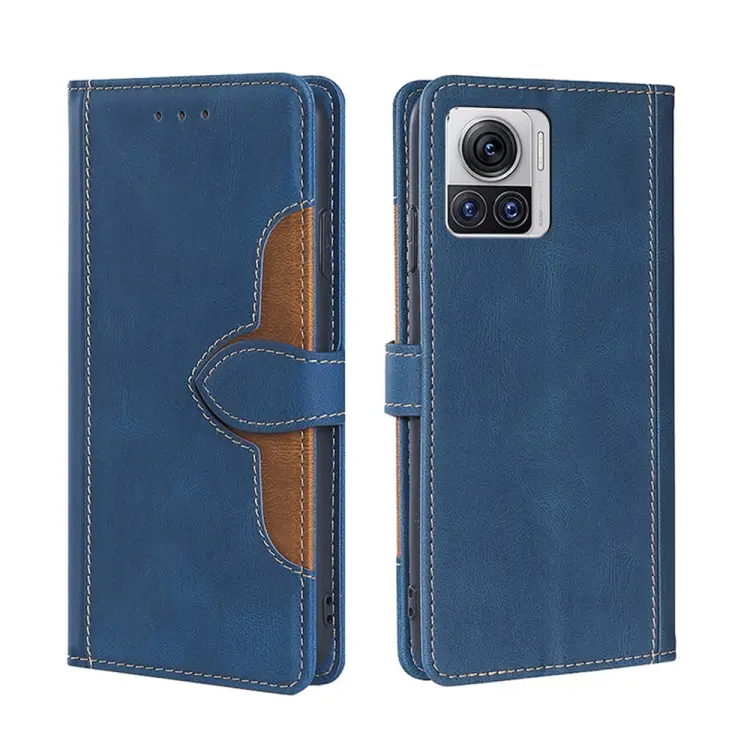 For Motorola Moto X30 Pro 5G / Edge 30 Ultra Skin Feel Magnetic Buckle Leather Phone Case(Blue)
