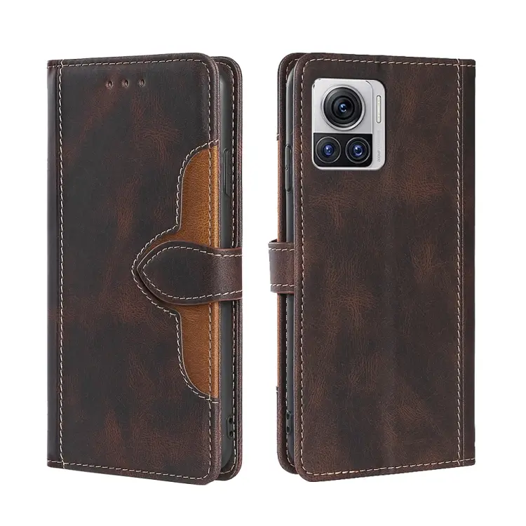 For Motorola Moto X30 Pro 5G / Edge 30 Ultra Skin Feel Magnetic Buckle Leather Phone Case(Brown)