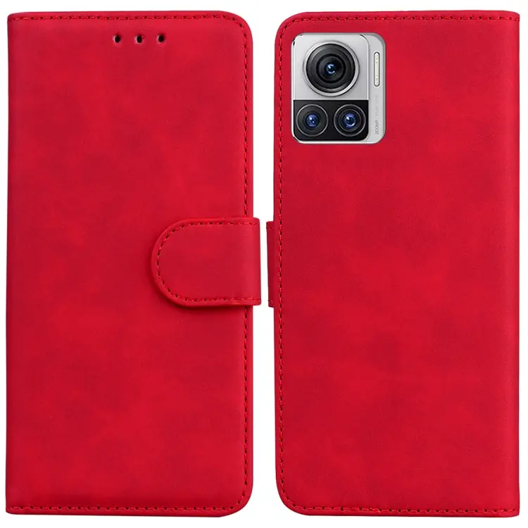 For Motorola Moto X30 Pro 5G / Edge 30 Ultra Skin Feel Pure Color Flip Leather Phone Case(Red)