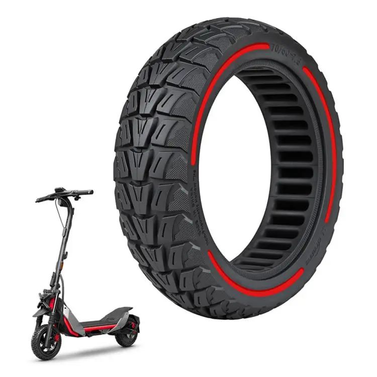 For Ninebot ZT3 Pro Electric Scooter Off-Road Inner Honeycomb Texture Solid Tire(Black Red)