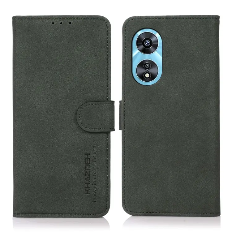 For OPPO A97 5G KHAZNEH Matte Texture Leather Phone Case(Green)