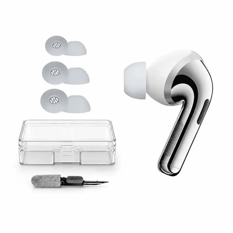 For OPPO Enco X3 / Free4 XDcase 3 Pairs Replacement Silicone Ear Tips Kit, S/M/L Size, Cleaning Brush Color Random(Blue)