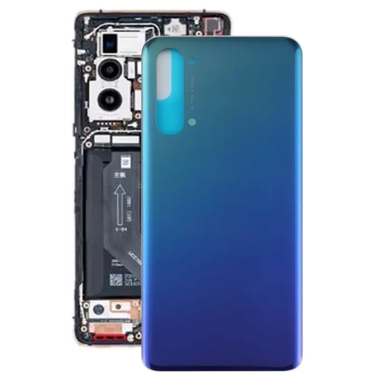For OPPO Reno3 5G Battery Back Cover (Aurora Blue)