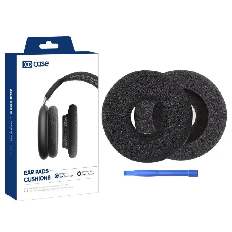 For Plantronics C3220 / C3225 / C3210 XDcase 1 Pair Headset Replacement Ear Pads with Prying Tool(Hollow Foam-Black)