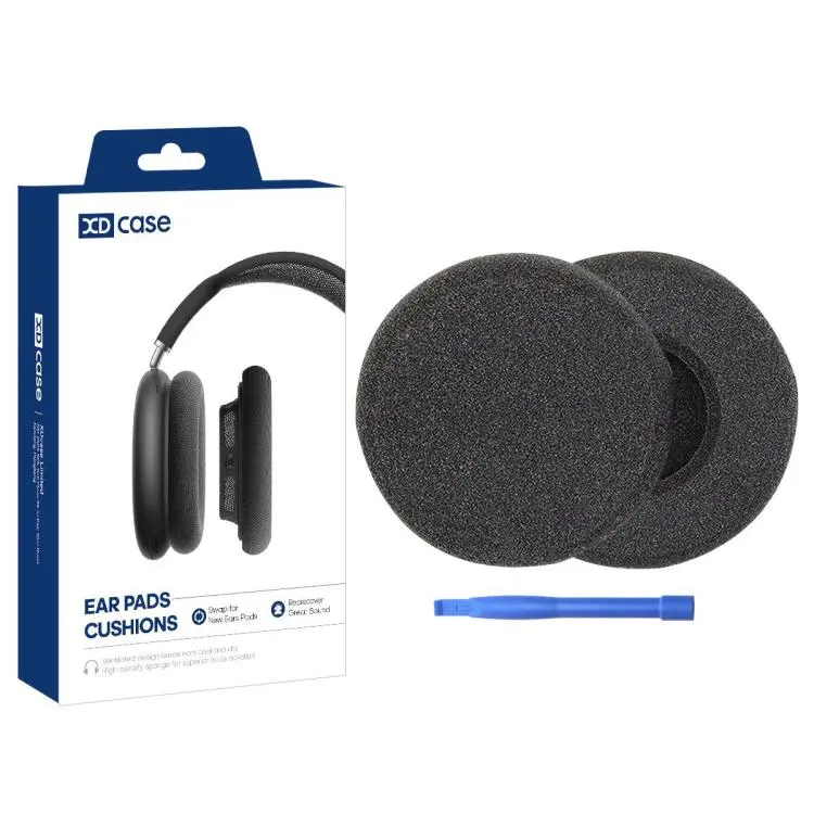 For Plantronics C3220 / C3225 / C3210 XDcase 1 Pair Headset Replacement Ear Pads with Prying Tool(Solid Foam-Black)