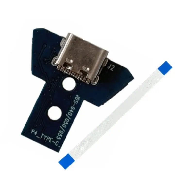 For PS4 Controller USB-C / Type-C Charging Port Board JDS-040/050/055 Power Socket Repair Mod Kit with Cable
