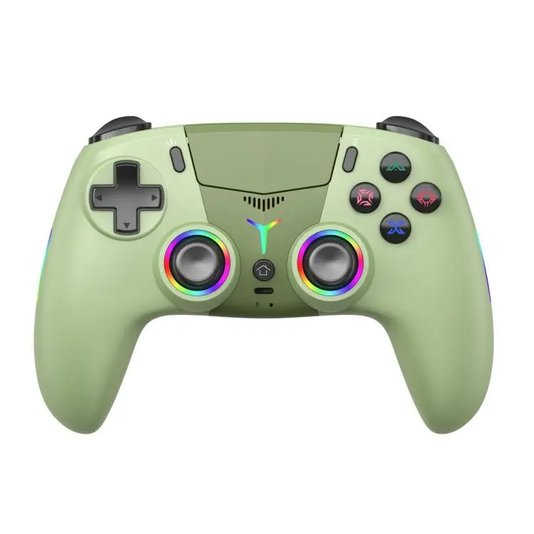 For PS5 Wireless Controller Bluetooth Gamepad With RGB Light, Hall Effect Joy, Back Macro Button(Green)