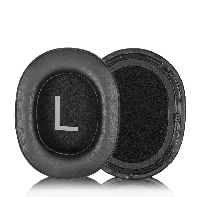 For QCY H4 Headphone 1pair Replacement Ear Pads Soft Foam Ear Cushions Stitched Leather Black