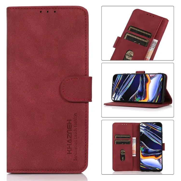 For Realme 10 Pro KHAZNEH Matte Texture Leather Phone Case(Red)