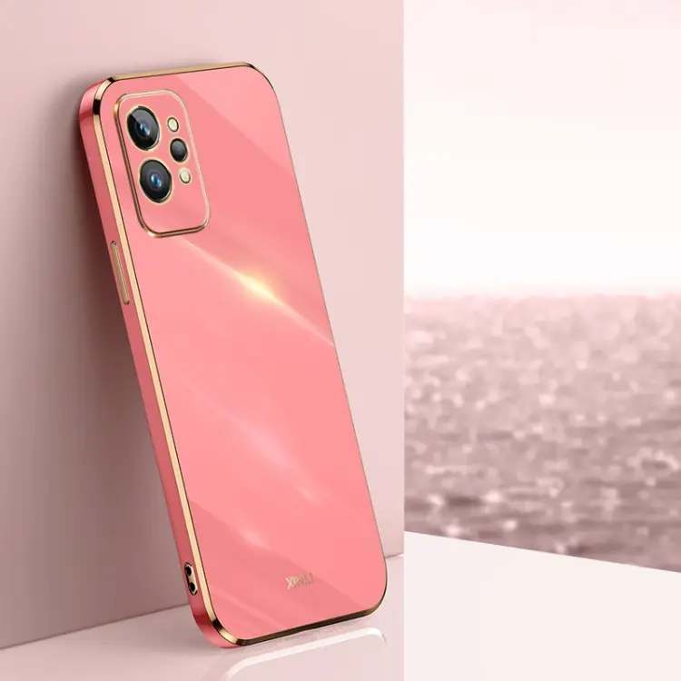 For Realme GT2 Pro XINLI Straight Edge 6D Electroplate TPU Phone Case(Hawthorn Red)