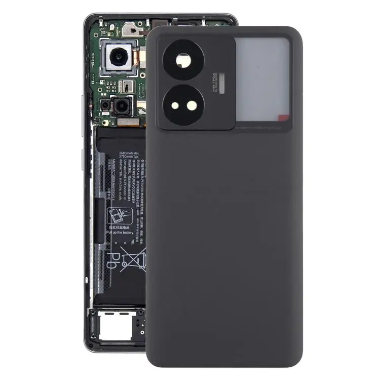 For Realme GT3 Original Battery Back Cover with Camera Lens Frame(Black)