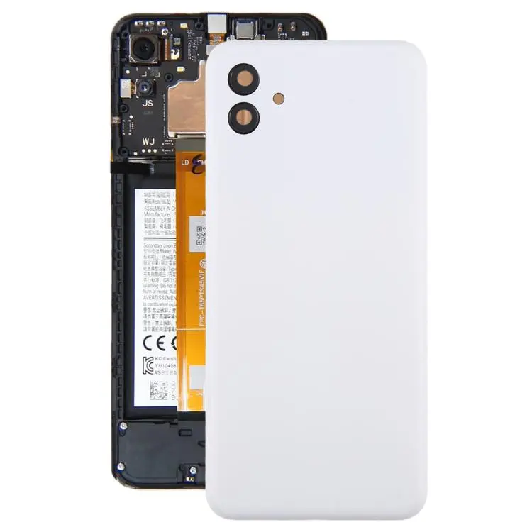 For Samsung Galaxy A04 SM-A045F Battery Back Cover with Camera Lens Frame(White)