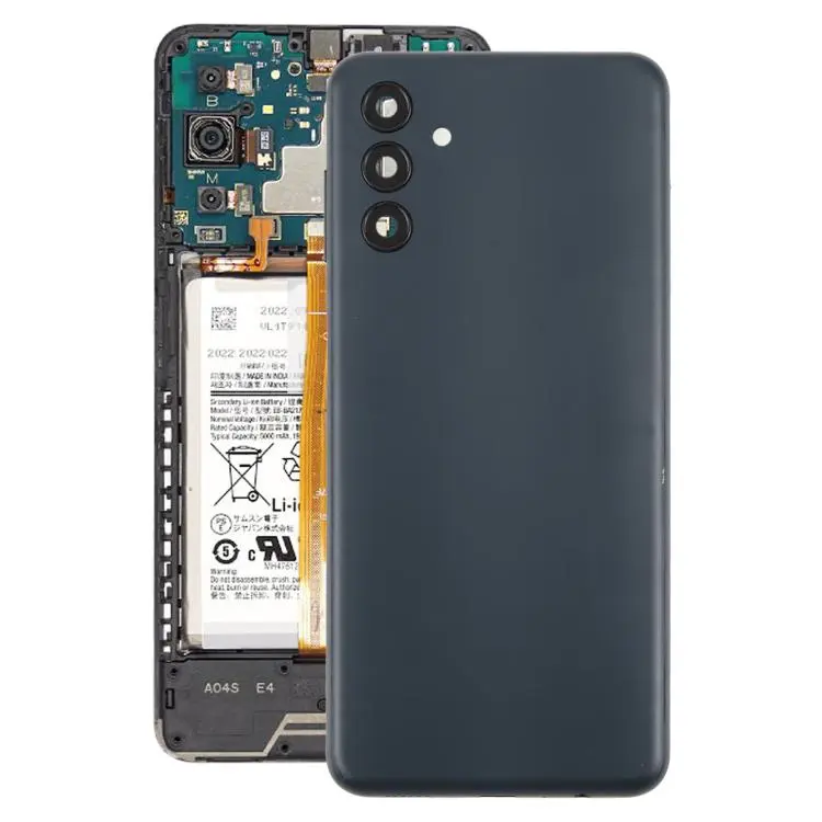 For Samsung Galaxy A04s SM-A047F Battery Back Cover with Camera Lens Frame(Gray)