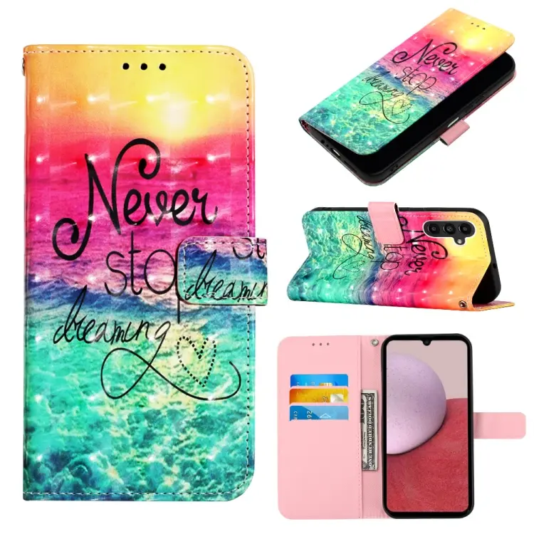 For Samsung Galaxy A14 5G 3D Painting Horizontal Flip Leather Phone Case(Chasing Dreams)