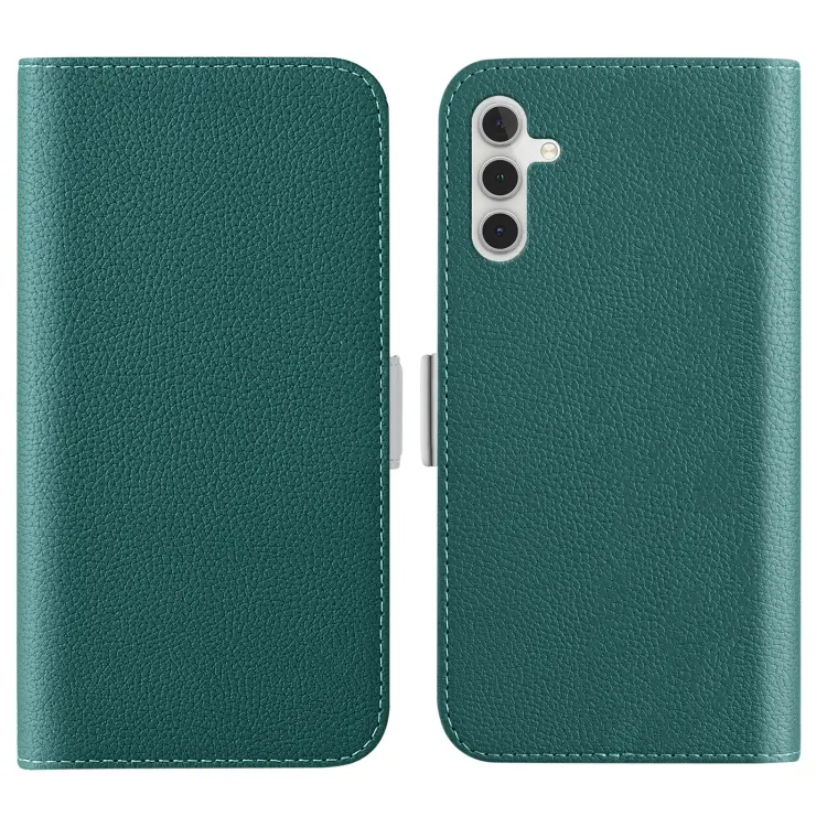 For Samsung Galaxy A14 5G Candy Color Litchi Texture Leather Phone Case(Dark Green)