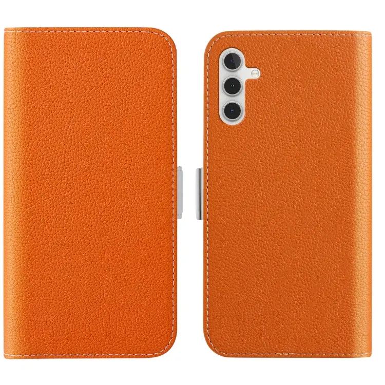 For Samsung Galaxy A14 5G Candy Color Litchi Texture Leather Phone Case(Orange)