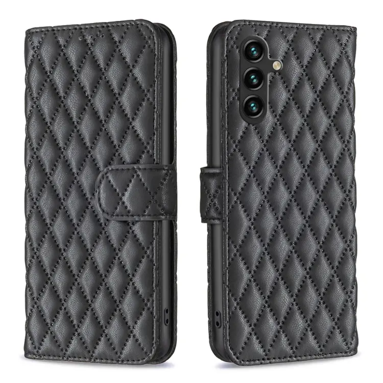 For Samsung Galaxy A14 5G Diamond Lattice Wallet Leather Flip Phone Case(Black)