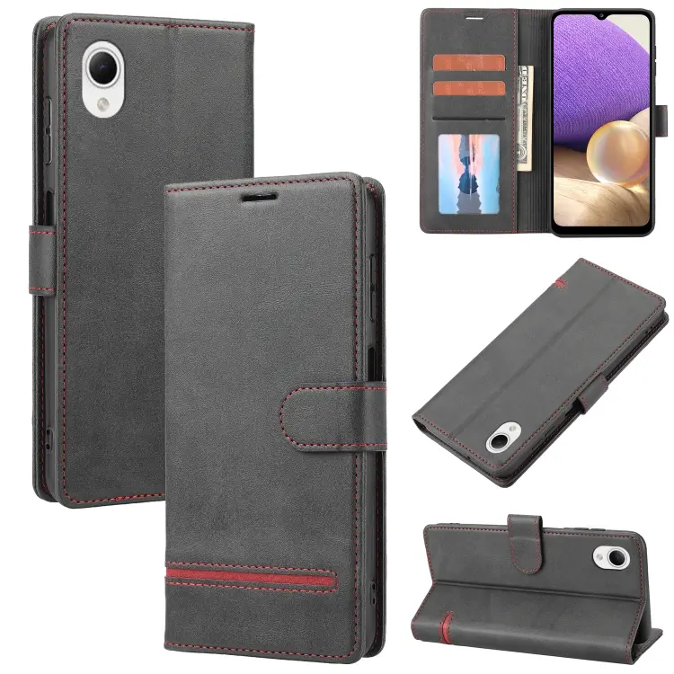 For Samsung Galaxy A22e / A23e / A23s / A23 5G JP Classic Wallet Flip Leather Phone Case(Black)