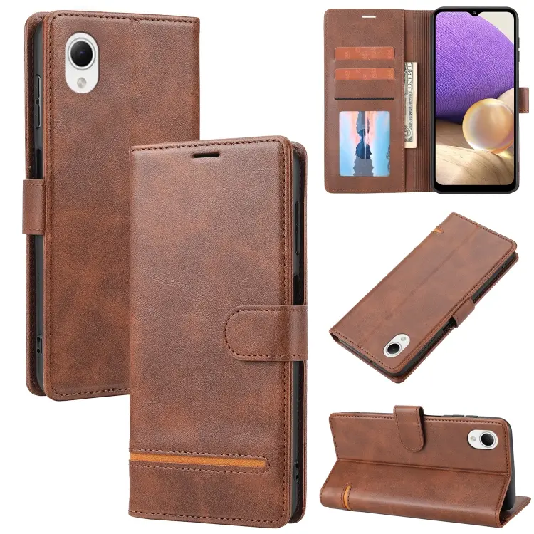 For Samsung Galaxy A22e / A23e / A23s / A23 5G JP Classic Wallet Flip Leather Phone Case(Brown)