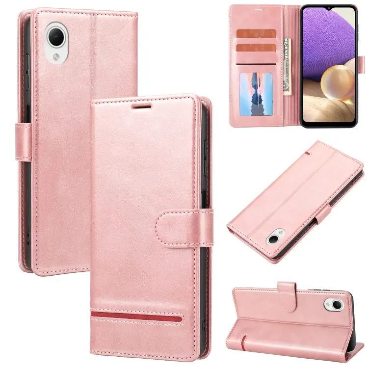 For Samsung Galaxy A22e / A23e / A23s / A23 5G JP Classic Wallet Flip Leather Phone Case(Pink)