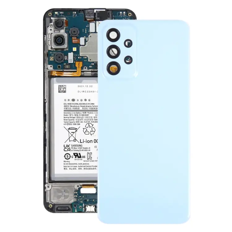 For Samsung Galaxy A23 5G SM-A236A Battery Back Cover with Camera Lens Frame(Blue)