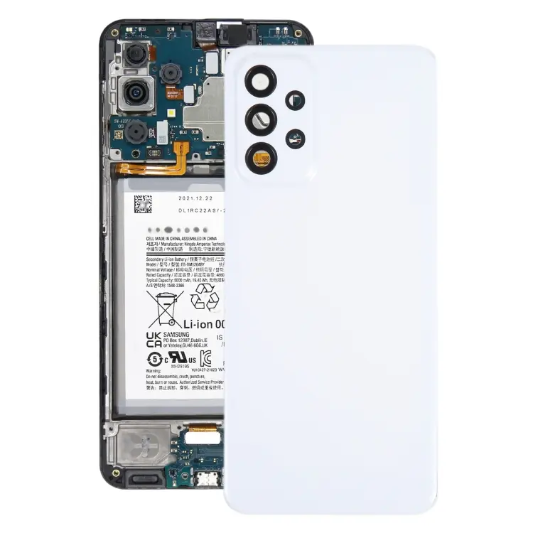 For Samsung Galaxy A23 5G SM-A236A Battery Back Cover with Camera Lens Frame(White)
