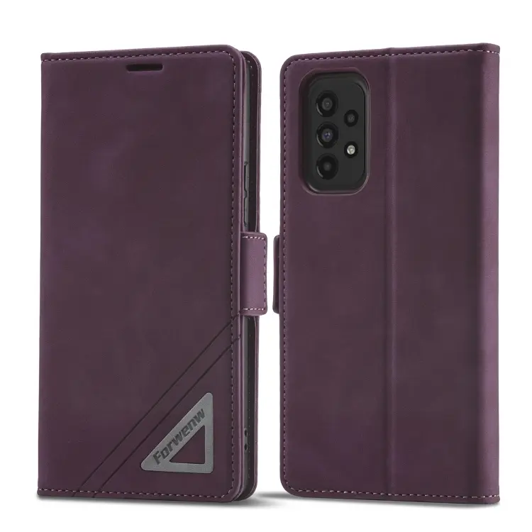 For Samsung Galaxy A23 / F23 / M23 Forwenw Dual-side Buckle Leather Phone Case(Wine Red)