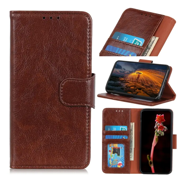 For Samsung Galaxy A23e/A23 JP Version Nappa Texture Leather Phone Case(Brown)