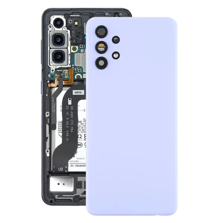 For Samsung Galaxy A32 4G SM-A325F Battery Back Cover with Camera Lens Frame(Purple)