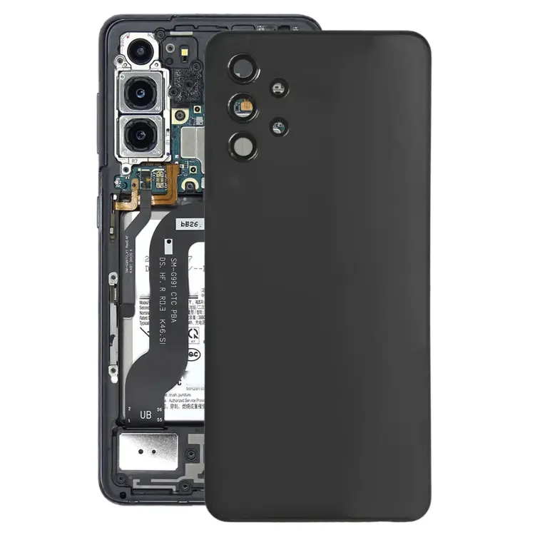 For Samsung Galaxy A32 5G Battery Back Cover with Camera Lens Frame(Black)