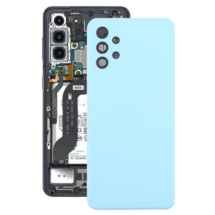 For Samsung Galaxy A32 5G Battery Back Cover with Camera Lens Frame(Blue)