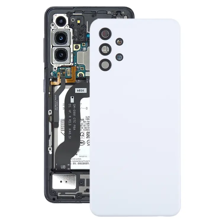 For Samsung Galaxy A32 5G Battery Back Cover with Camera Lens Frame(White)