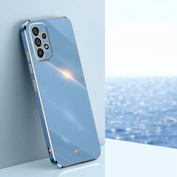 For Samsung Galaxy A33 5G XINLI Straight Edge 6D Electroplate TPU Phone Case(Celestial Blue)