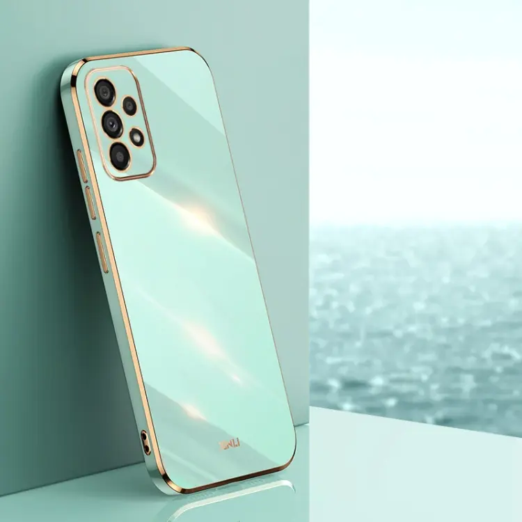 For Samsung Galaxy A33 5G XINLI Straight Edge 6D Electroplate TPU Phone Case(Mint Green)