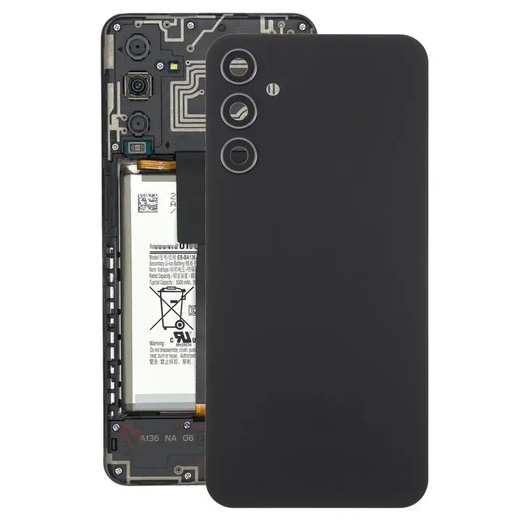 For Samsung Galaxy A34 SM-A346B Battery Back Cover with Camera Lens Frame(Black)