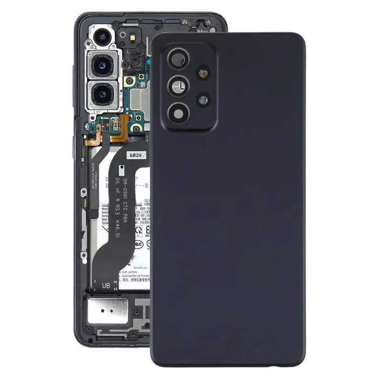 For Samsung Galaxy A52 5G / A52 4G Battery Back Cover with Camera Lens Frame (Black)