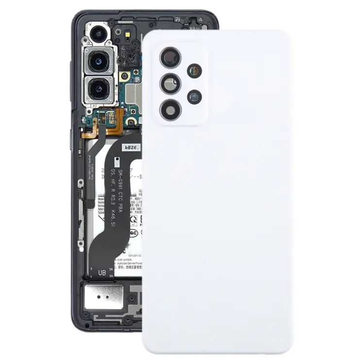 For Samsung Galaxy A52 5G / A52 4G Battery Back Cover with Camera Lens Frame(White)