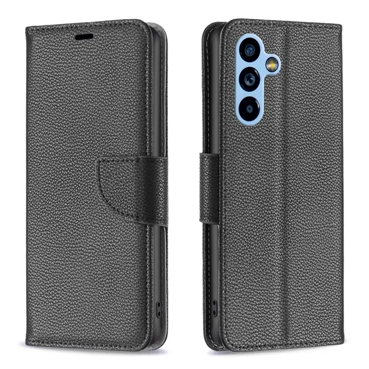For Samsung Galaxy A54 5G Litchi Texture Pure Color Leather Phone Case(Black)