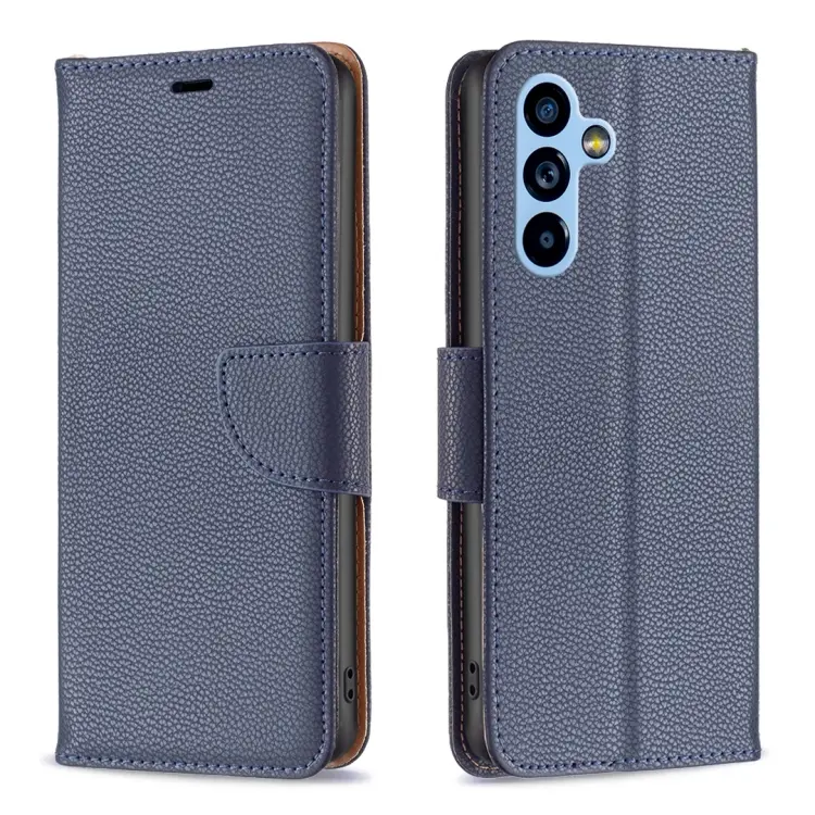For Samsung Galaxy A54 5G Litchi Texture Pure Color Leather Phone Case(Blue)