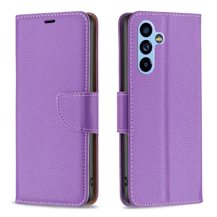 For Samsung Galaxy A54 5G Litchi Texture Pure Color Leather Phone Case(Purple)