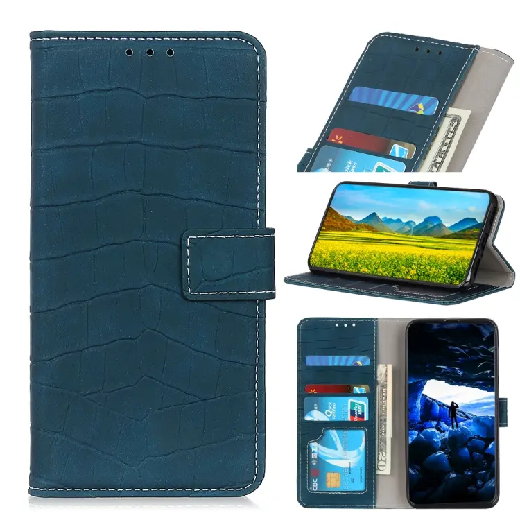 For Samsung Galaxy A54 5G Magnetic Crocodile Texture Horizontal Flip Leather Phone Case(Green)