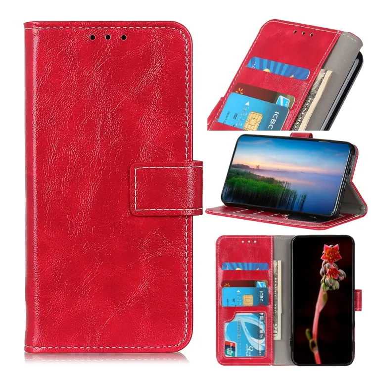 For Samsung Galaxy A54 5G Retro Crazy Horse Texture Horizontal Flip Leather Phone Case(Red)